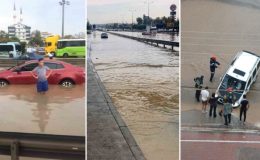 Sel suları yolu trafiğe kapattı: İstanbul'a D-100'den ulaşım kesildi | Aktüel Haberleri